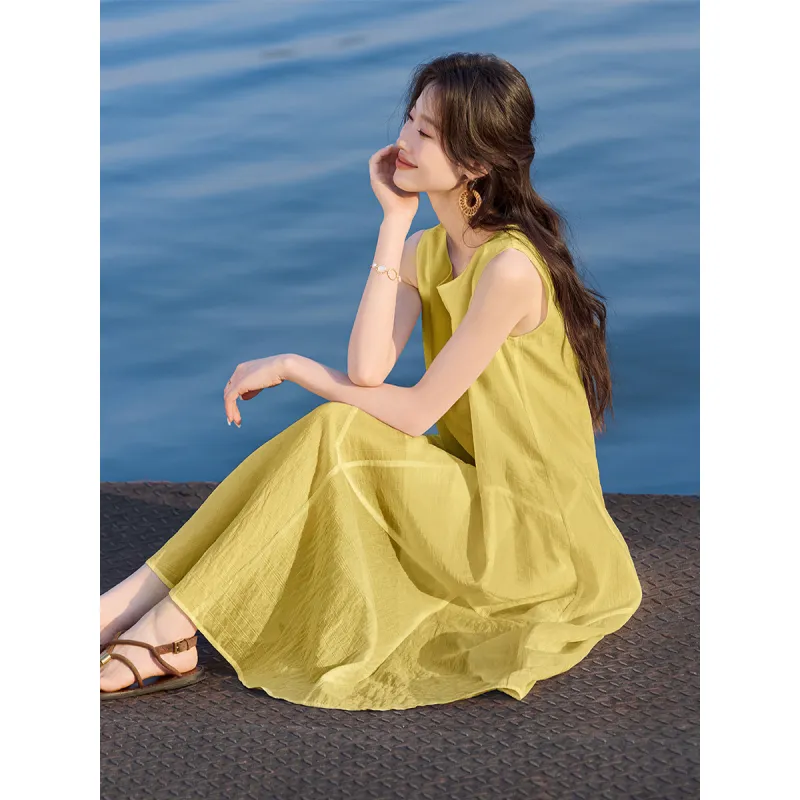 Mo Han Yi Mei Sleeveless Dress Women's-4