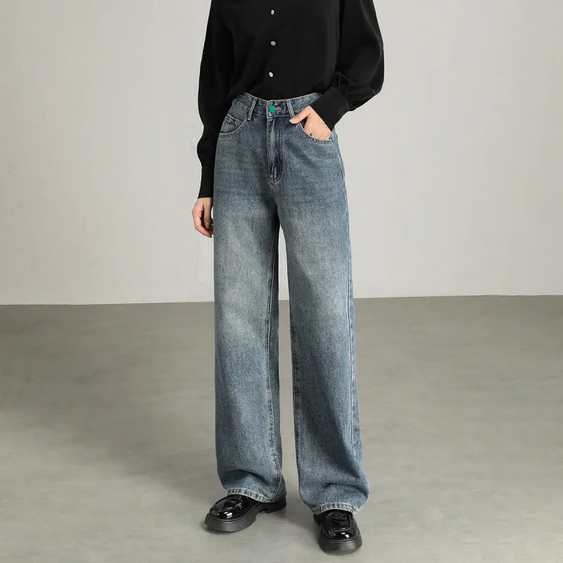 FAWENXIANGZI Jeans Women's Blue-9