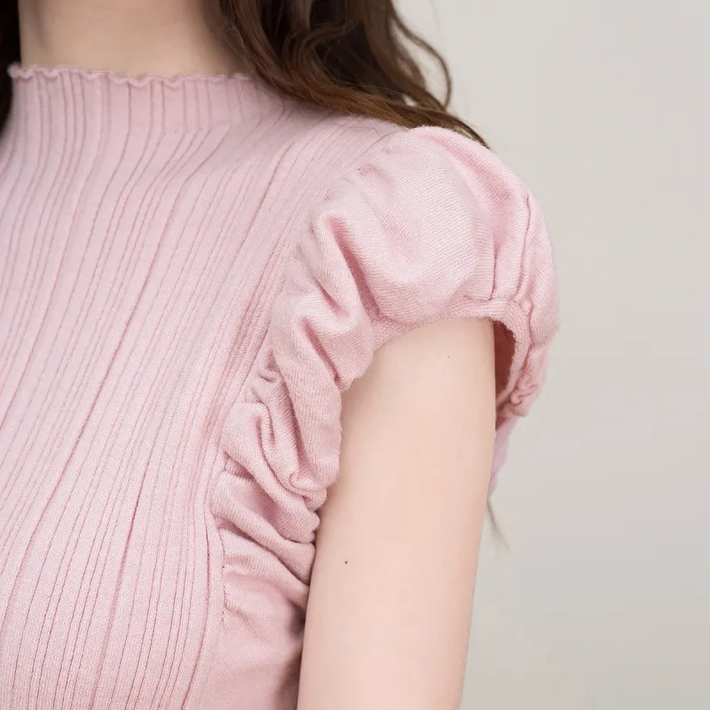 FAWENXIANGZI Puff Sleeve T Shirt Women's-6