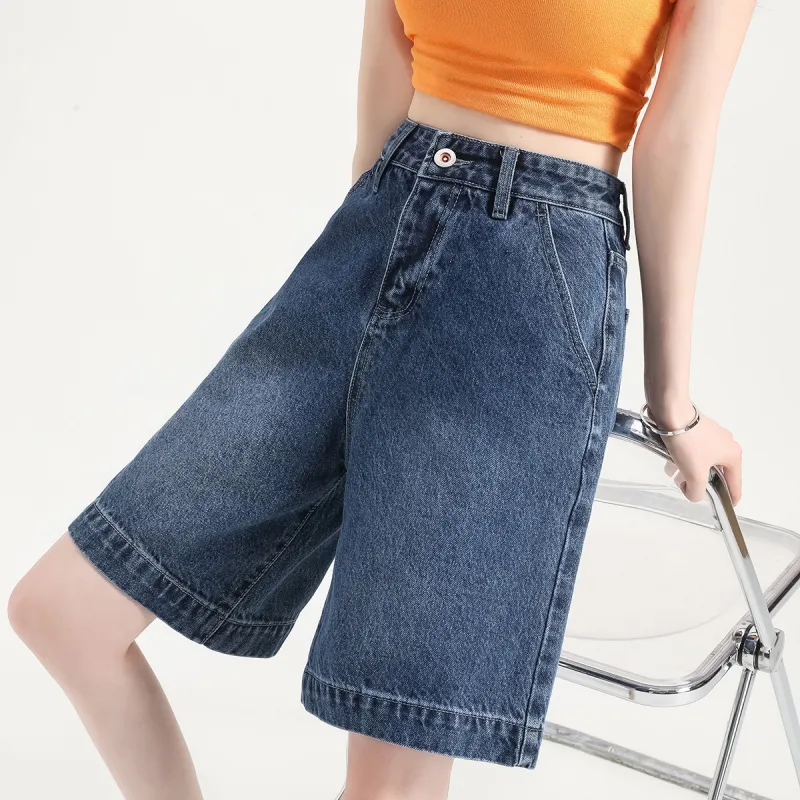 FAWENXIANGZI Denim Shorts Women's-5