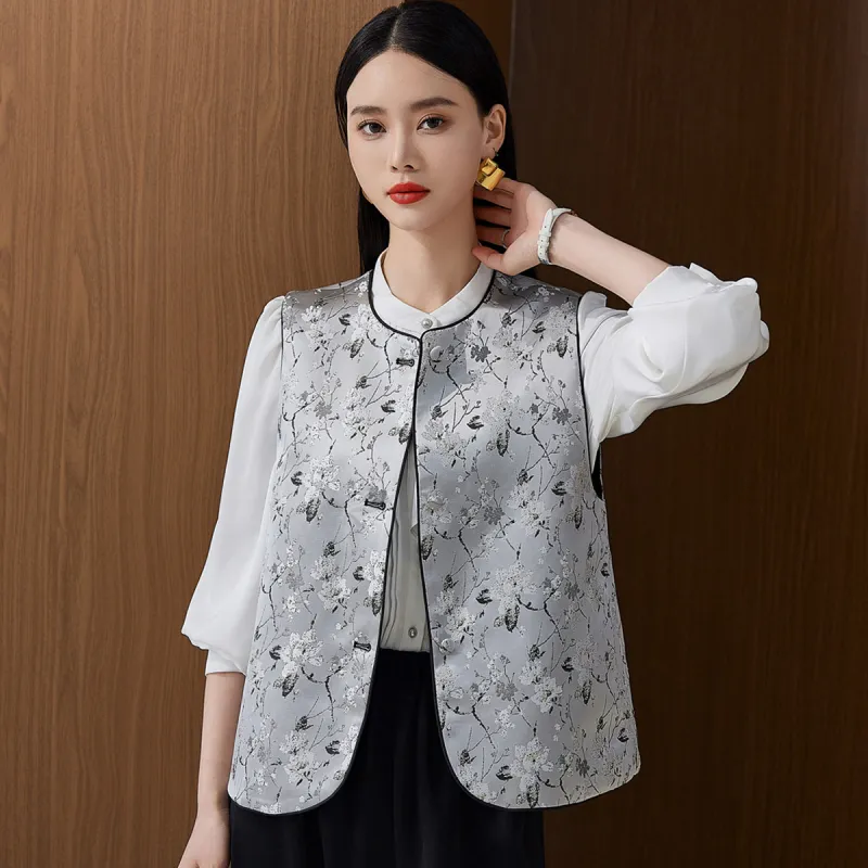 Hang Yi Court Vest Women's Gray-2