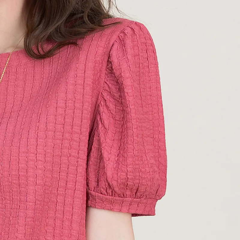 FAWENXIANGZI Puff Sleeve T Shirt Women's-5