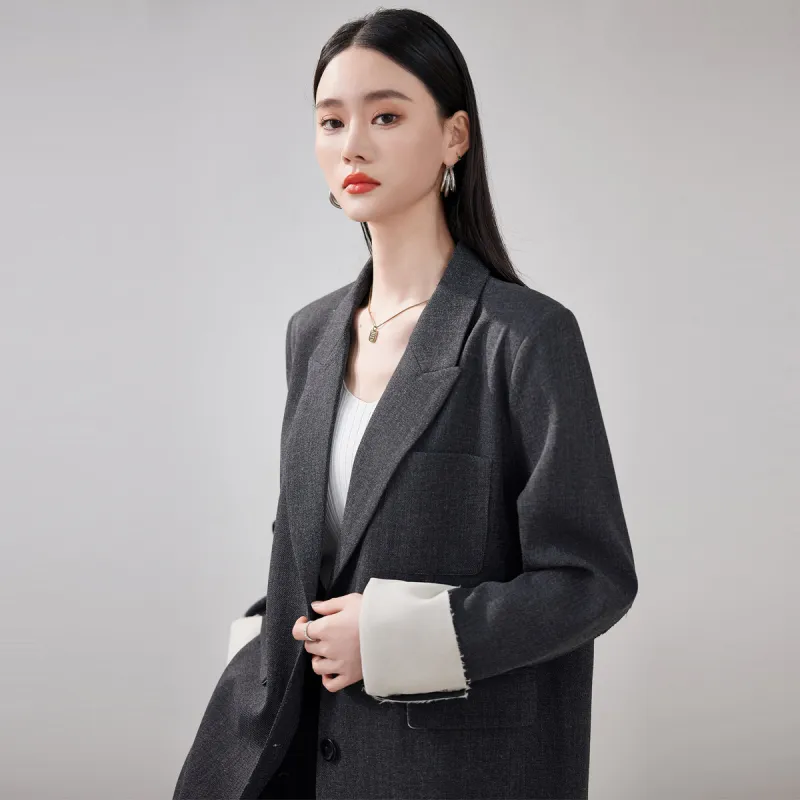 Hang Yi Court Business Suit Women's Dark Gray-3