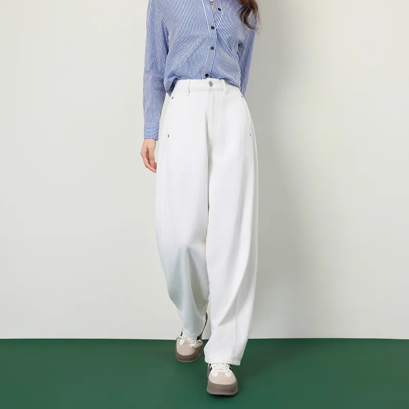 FAWENXIANGZI Jeans Women's White-1