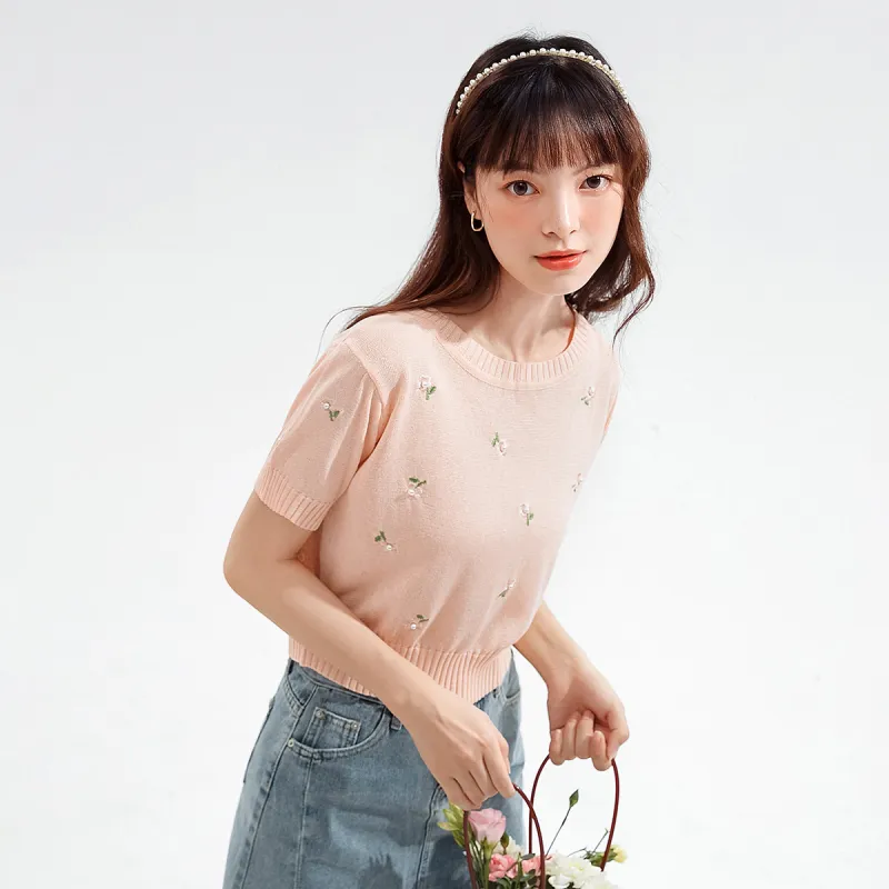 FAWENXIANGZI Knitwear Women's Pink-7