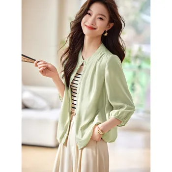 Mo Han Yi Mei Jackets Women's Light Green