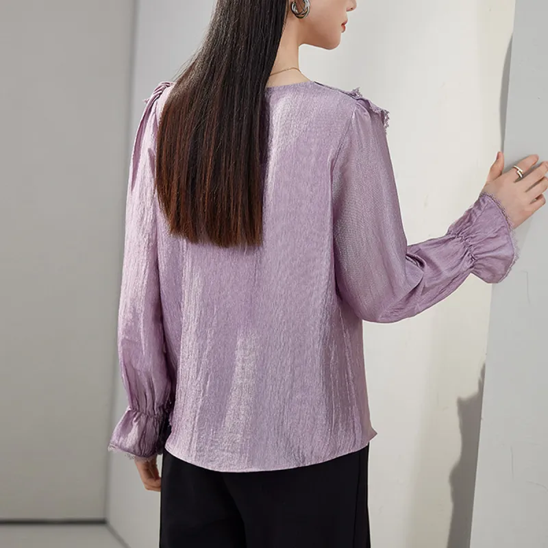 Hang Yi Court Shirts Women's Light Purple-6