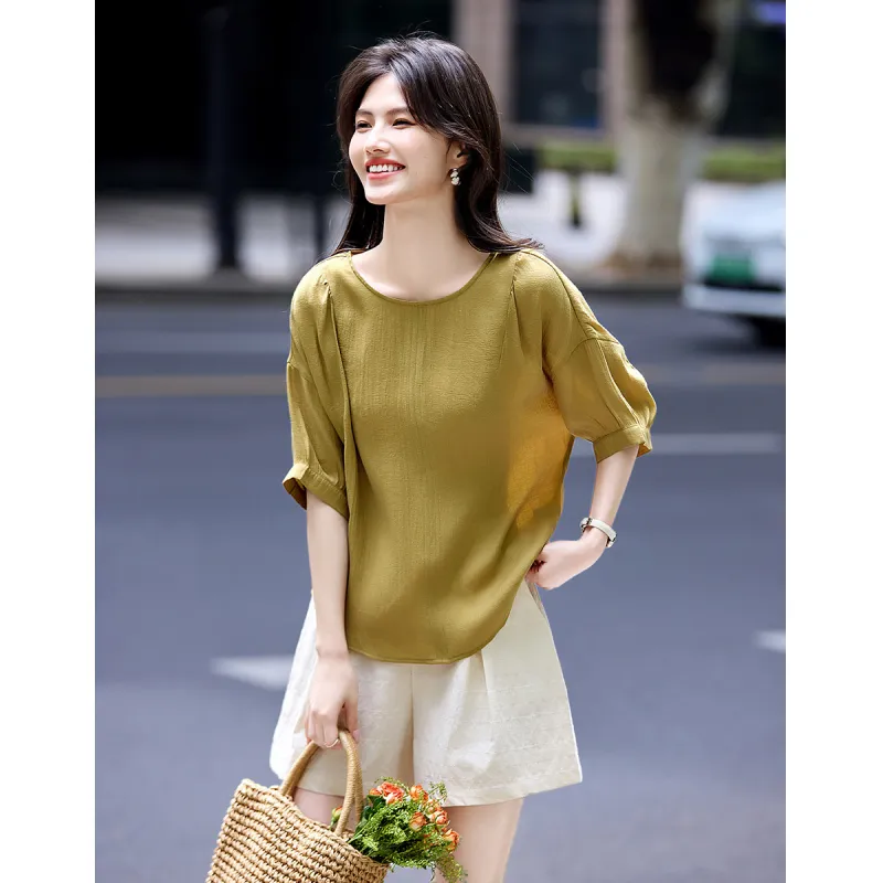 Still quiet Shirts Women's Green-1