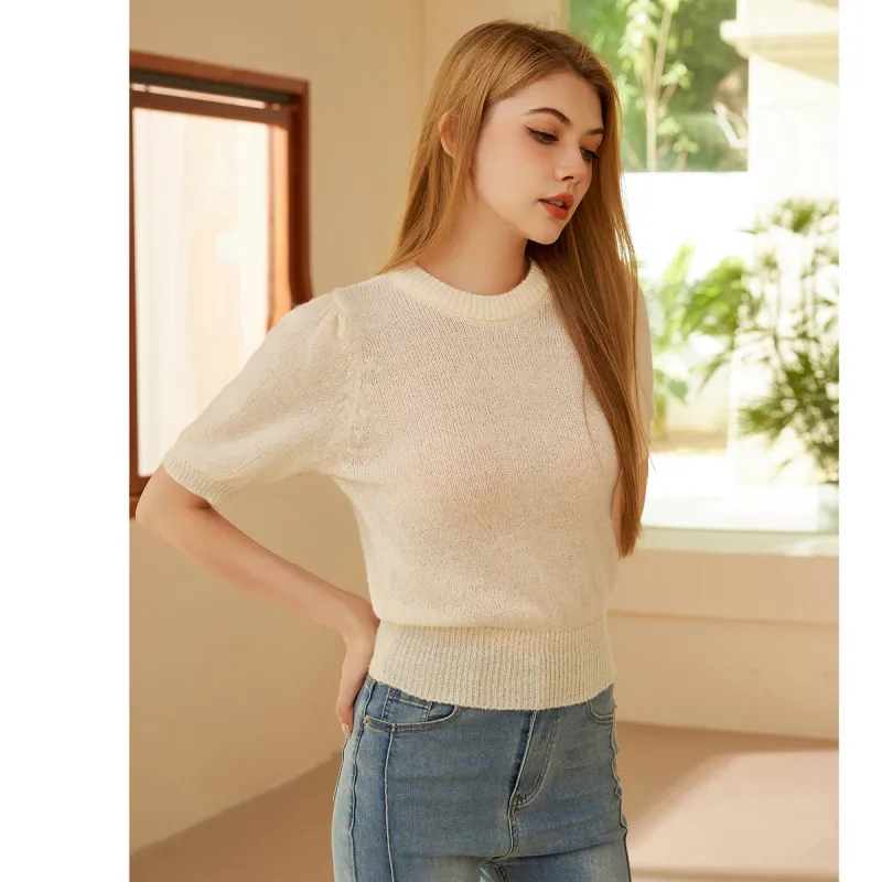 FAWENXIANGZI Knitwear Women's Ecru-2