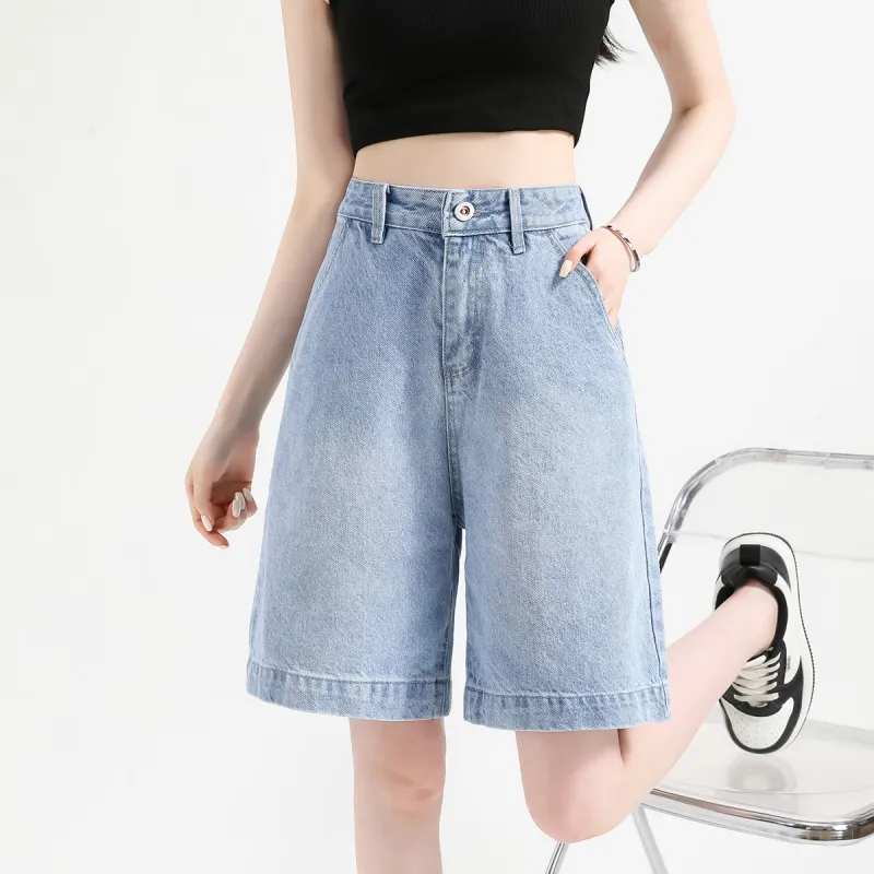 FAWENXIANGZI Denim Shorts Women's-9