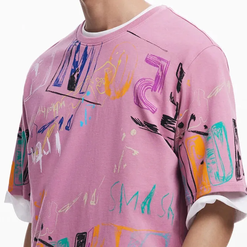 Desigual T Shirts Men Pink-3