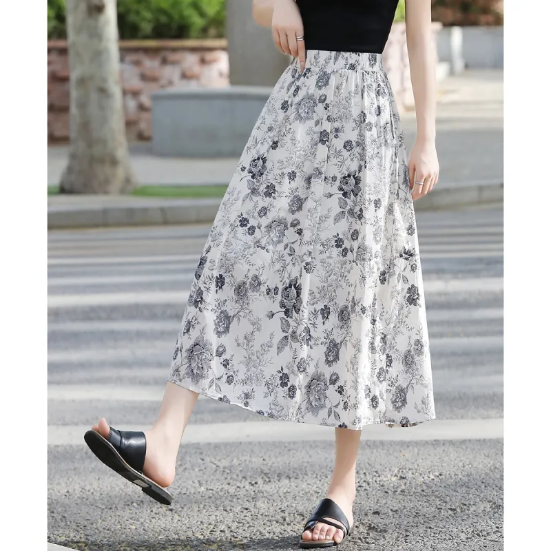 Still Quiet Casual Long Skirt Women's-1