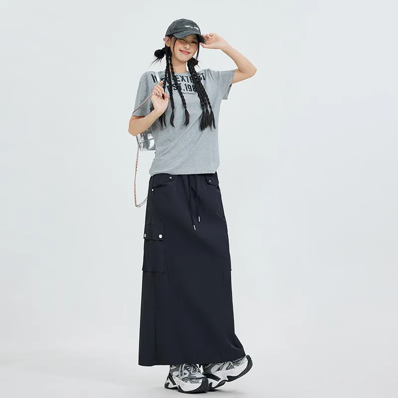 YINLEI Casual Long Skirt Women's-3