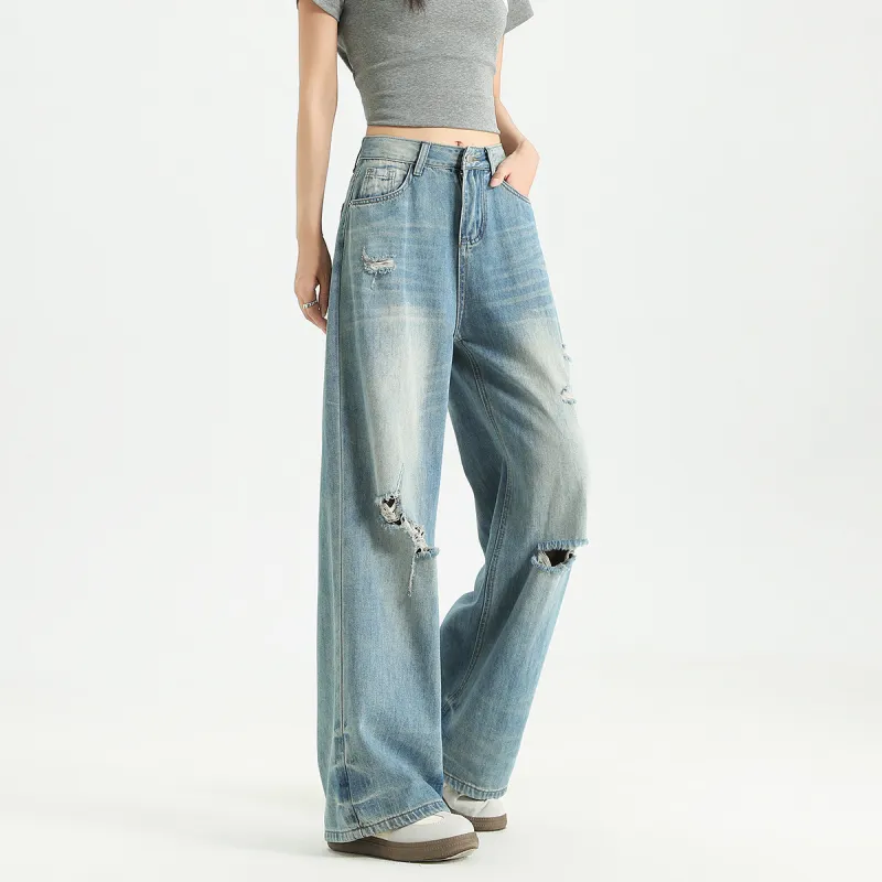 FAWENXIANGZI Jeans Women's Blue-7