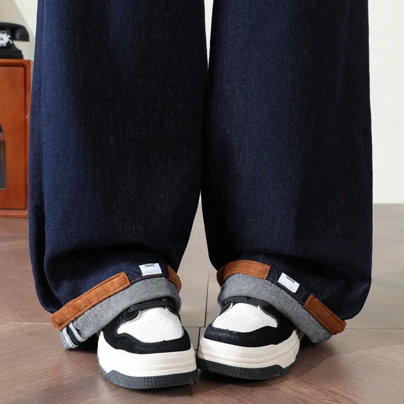 FAWENXIANGZI Jeans Women's Dark Blue-10