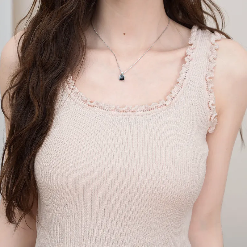 FAWENXIANGZI Tank Tops Women's Pink-4