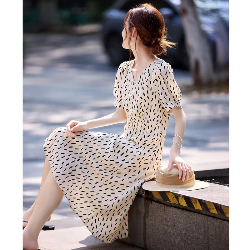 Still Quiet Short Sleeved Dress Women's-1