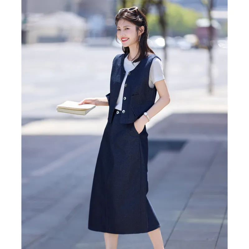 Still quiet Two Piece Skirt Sets Women's-3