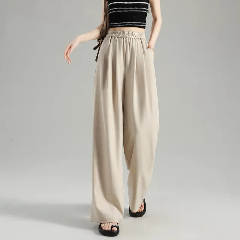 Tonlion Casual Pants Women's Linen-3