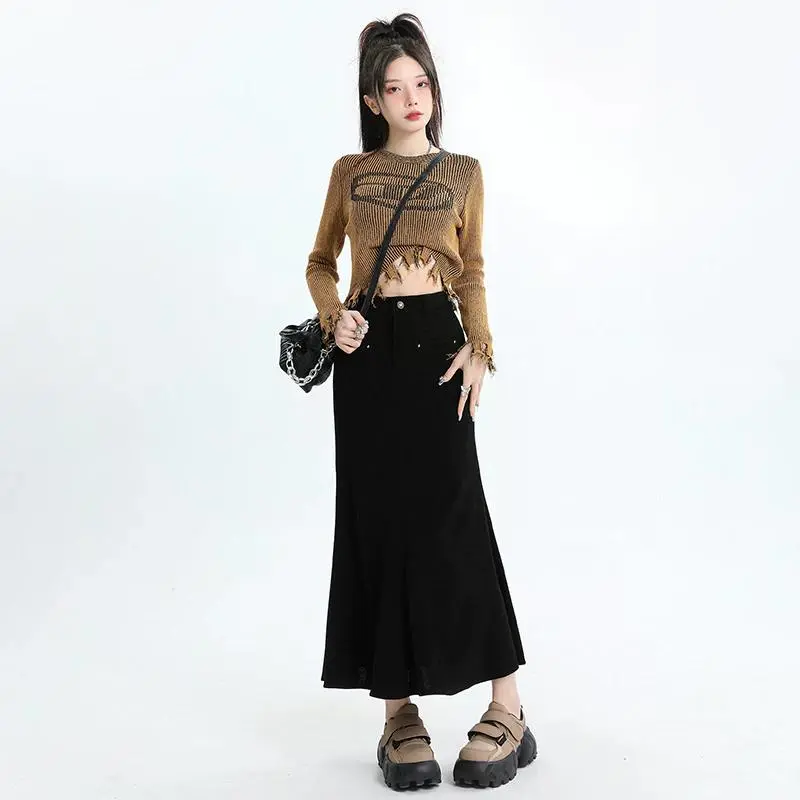 YINLEI Casual Long Skirt Women's-2