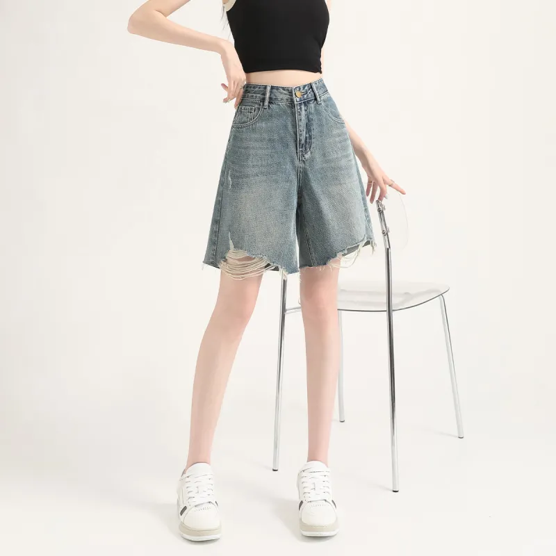 FAWENXIANGZI Denim Shorts Women's-7