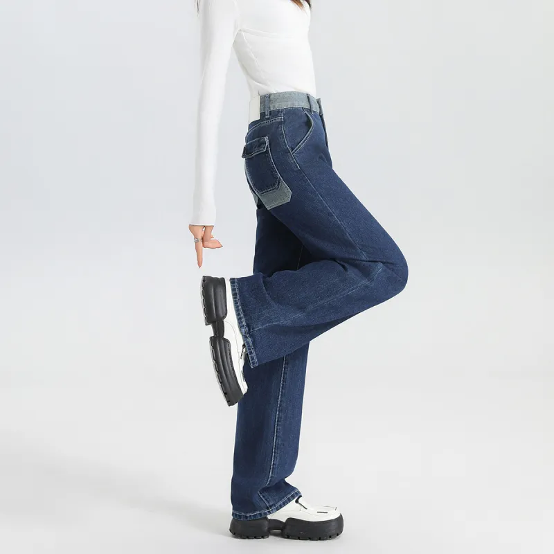 FAWENXIANGZI Jeans Women's Blue-9