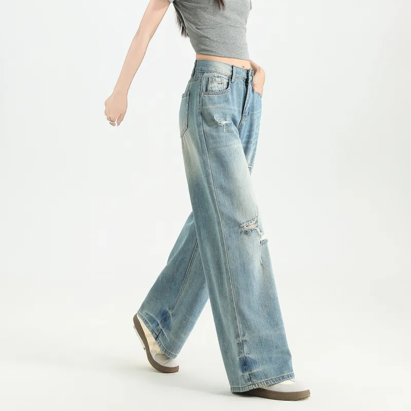 FAWENXIANGZI Jeans Women's Blue-6