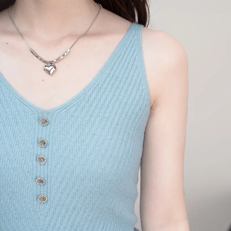FAWENXIANGZI Tank Tops Women's Light Blue-4