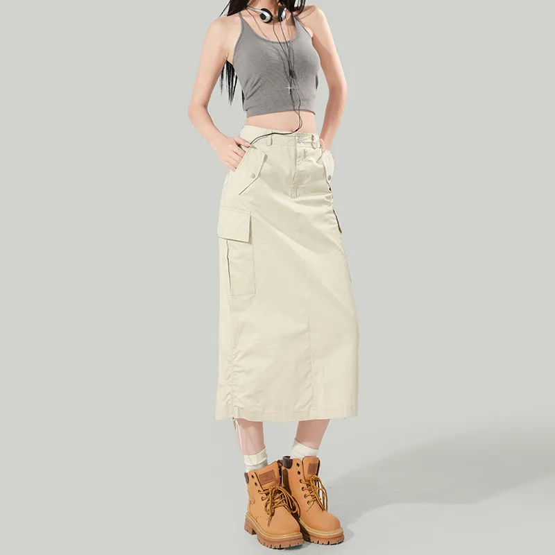 YINLEI Casual Long Skirt Women's-3