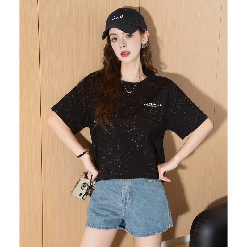 FAWENXIANGZI Drop Shoulder Sleeve T Shirt Women's-2