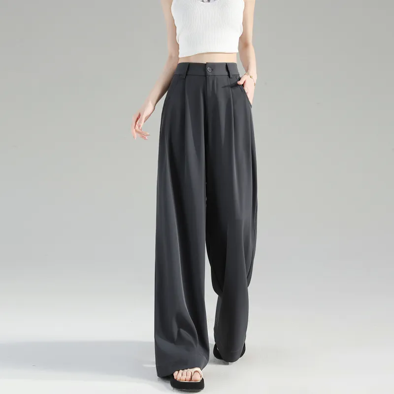 Tonlion Suit Trousers Women's Dark Gray-7