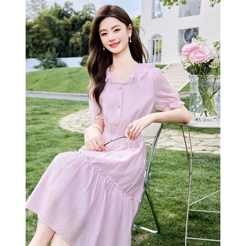 Like The Age Of Water Short Sleeved Dress Women's-3