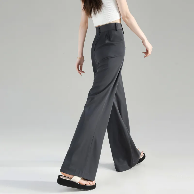 Tonlion Suit Trousers Women's Dark Gray-9