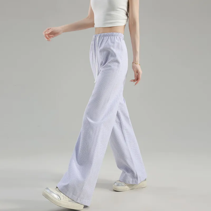 Tonlion Casual Pants Women's Light Blue-4