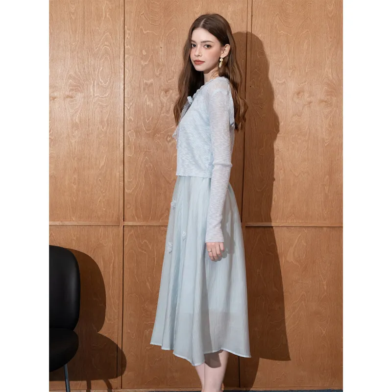 BANANA BABY Two Piece Skirt Sets Women's Blue-0