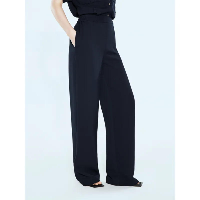 COVERINS Casual Pants Women's Navy Blue-4