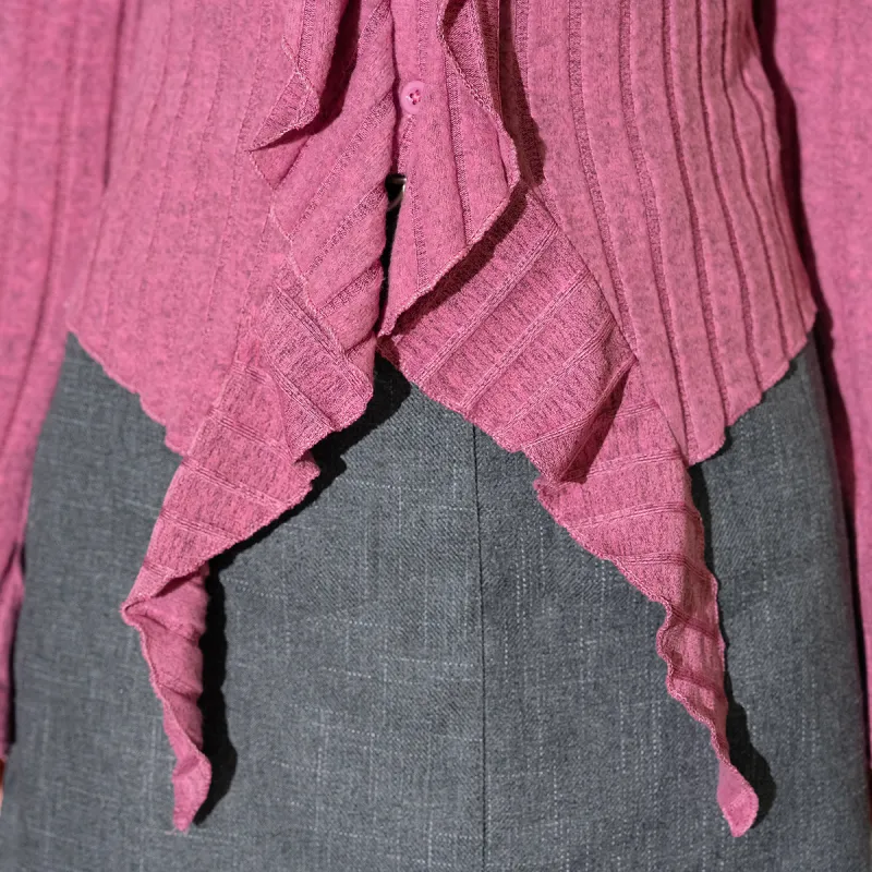 FAWENXIANGZI Knitwear Women's Pink-4