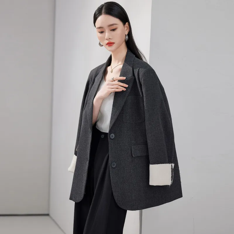 Hang Yi Court Business Suit Women's Dark Gray-1