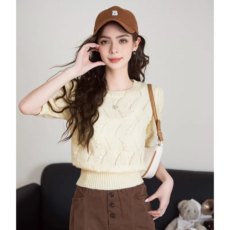 FAWENXIANGZI Knitwear Women's Apricot-1