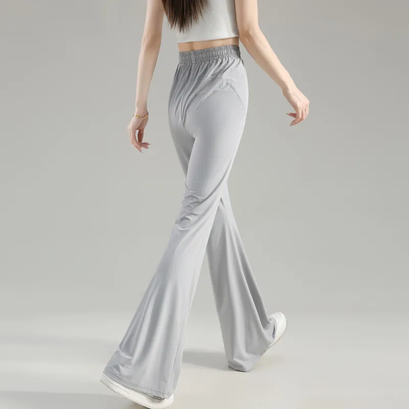 Tonlion Casual Pants Women's Light Gray-3