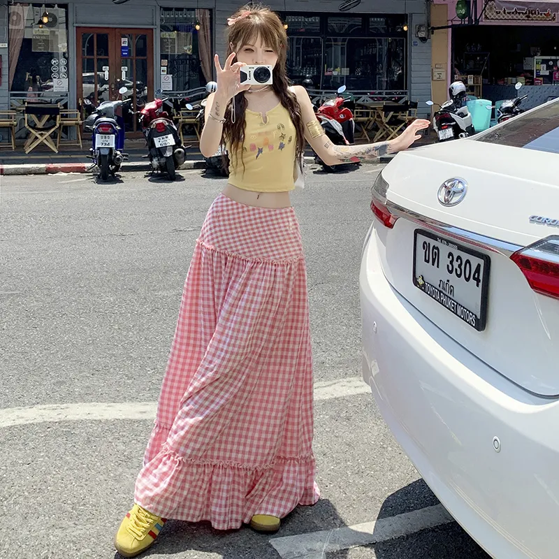 YINLEI Casual Long Skirt Women's-1