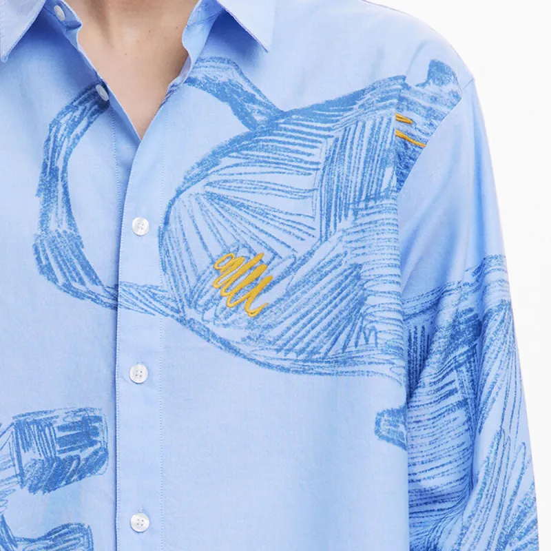 Desigual Shirts Men Light Blue-3