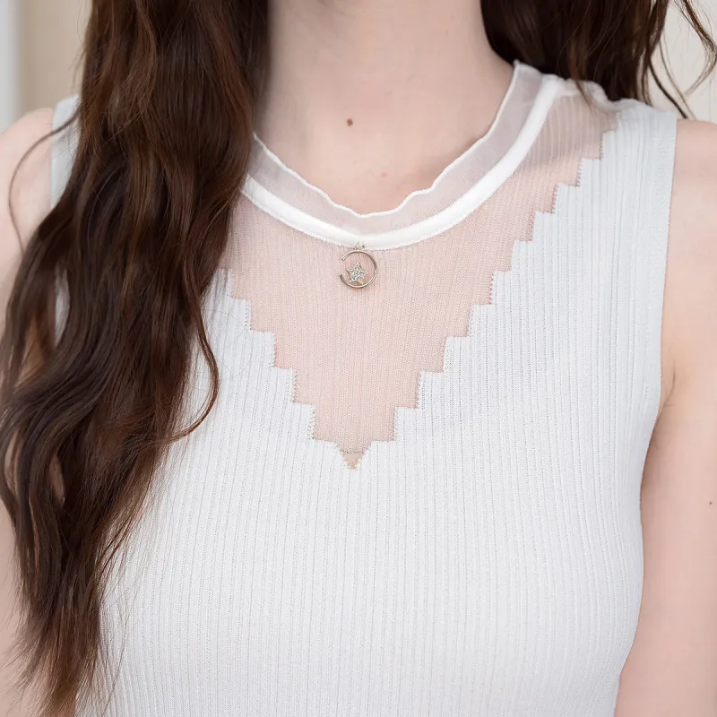 FAWENXIANGZI Tank Tops Women's White-5