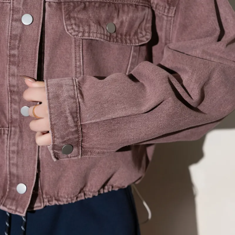 FAWENXIANGZI Denim Jacket Women's-2