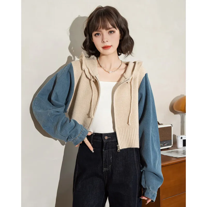 FAWENXIANGZI Cropped Coat Women's-1