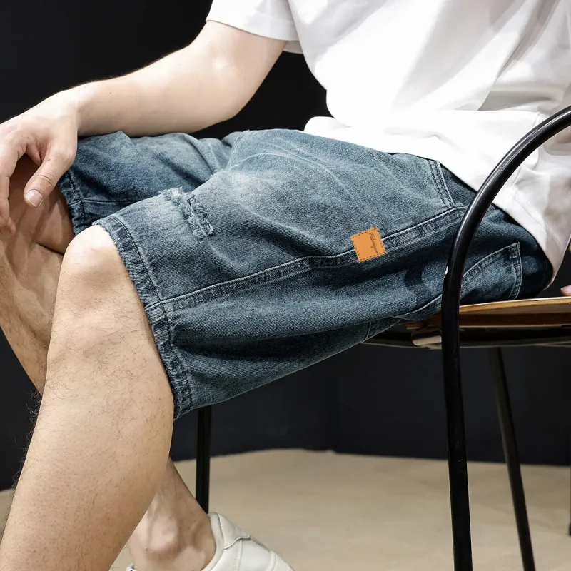 Tonlion Denim Shorts Men-4