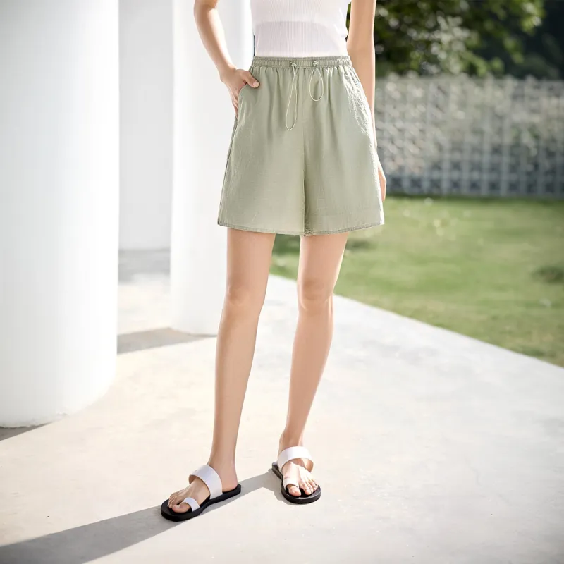 IHIMI Casual Shorts Women's Bird Egg Green-2