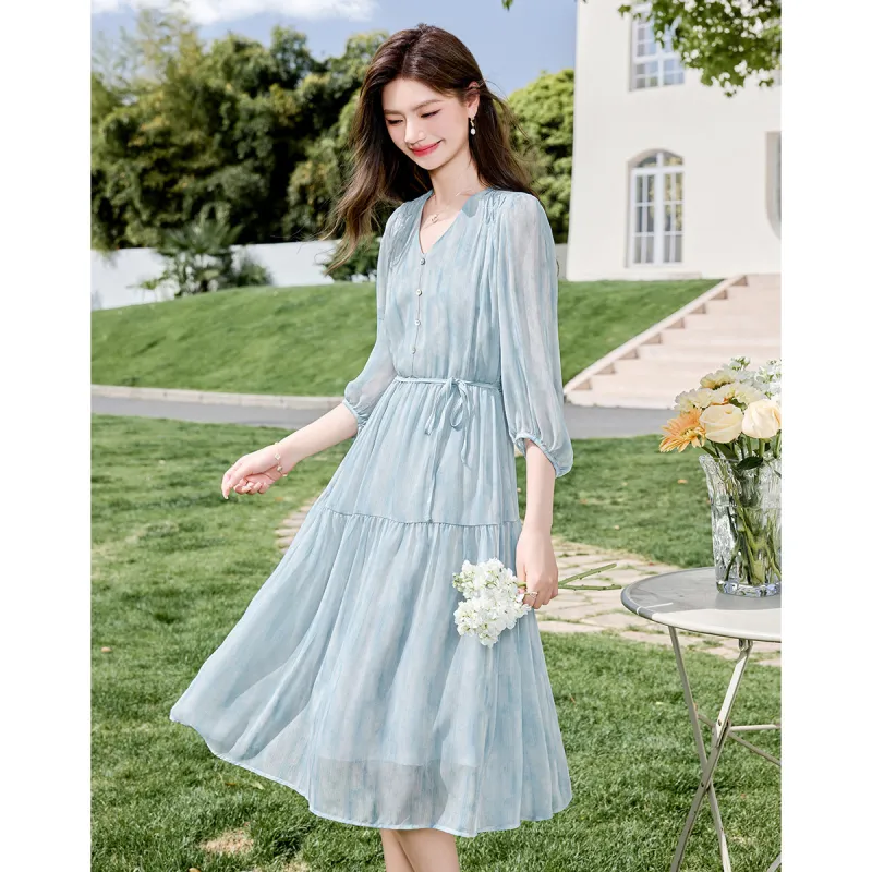 Like The Age Of Water Short Sleeved Dress Women's-3
