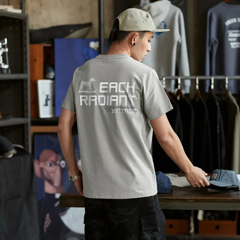 Tonlion T Shirts Men Space Gray-1