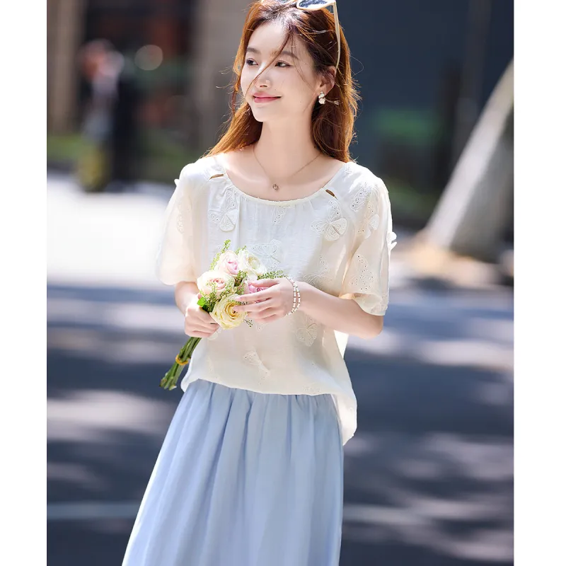 Still quiet Shirts Women's Apricot-1